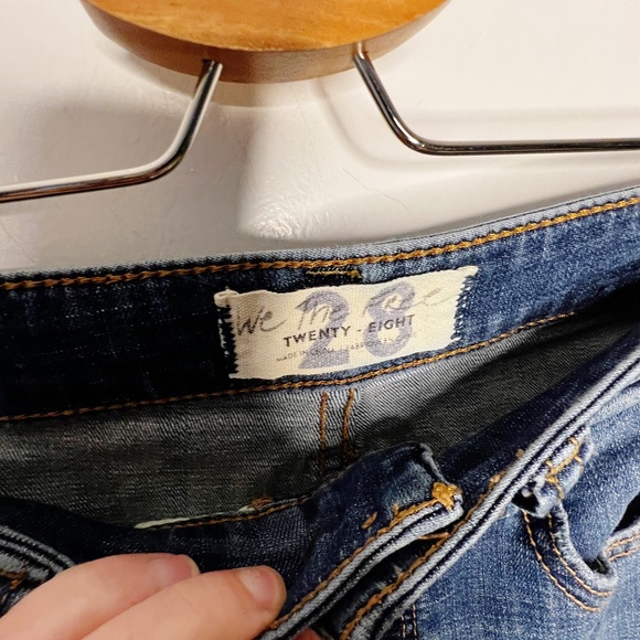 Free People Irreplaceable Flare High Rise Raw Hem Button Fly Jeans Size 28 - Picture 11 of 11